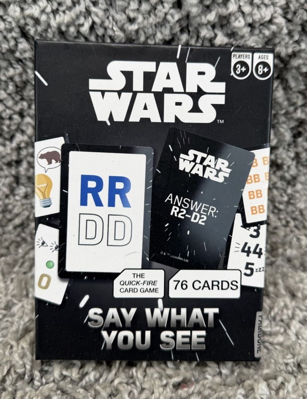 Star Wars Card Game Say What You See Quick Fire Card Game Paladone New Open Box